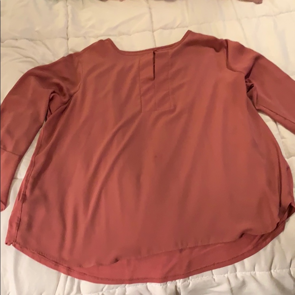 Pink Top With Bell Sleeves